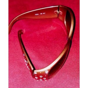EUC fossil bronze sunstone/rhinestone sunglasses